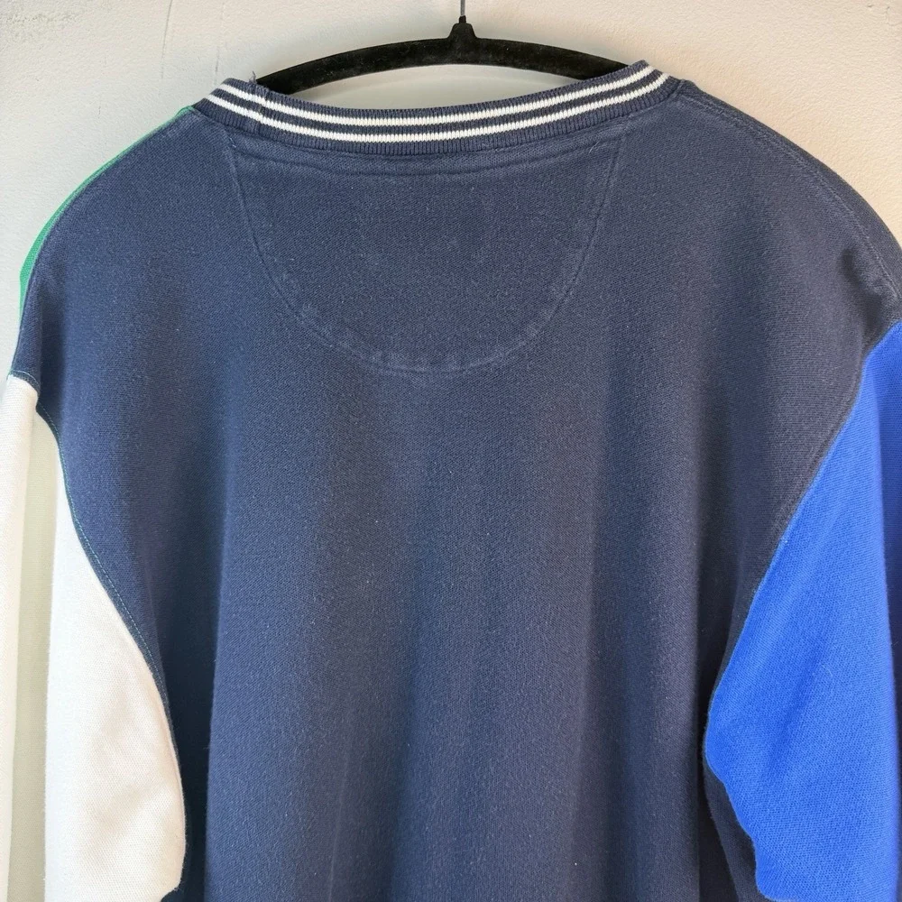 VTG Chaps ralph lauren polo 90S Color‎ Block Men's Medium Shirt Blue Y2K